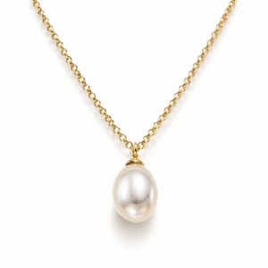 Naszyjnik srebrny z perłą naturalną