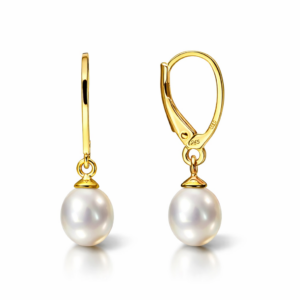 Kolczyki srebrne z perłą naturalną