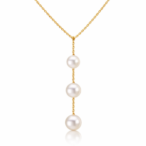 Naszyjnik srebrny z perłami naturalnymi