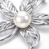 Elegant silver jewelry with lustrous pearl