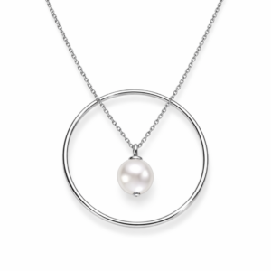 Naszyjnik srebrny z perłą Swarovski