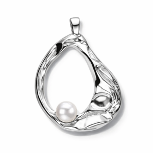 Wisiorek srebrny Baroque z perłą Swarovski - Srebrny Rodowany