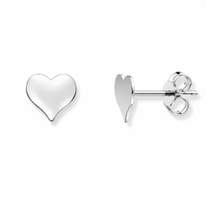 Kolczyki srebrne Heart - Srebrny Rodowany