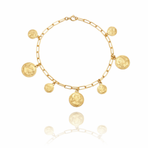 Bransoletka srebrna Monety maxi