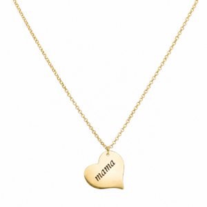 Naszyjnik srebrny z Sercem Heart - Srebrny Pozłacany 24-karaty