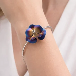 Bransoletka srebrna z Tytanem Lady