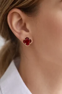 Kolczyki srebrne Karo