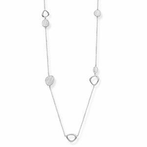 Naszyjnik srebrny długi Aida Duo - Srebrny Rodowany