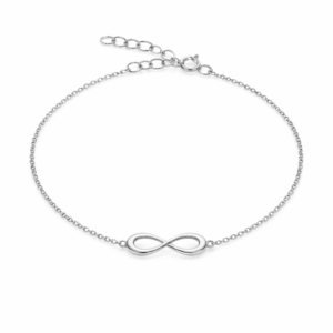 Bransoletka srebrna nieskończoność Lucy - Srebrny Rodowany