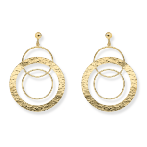 Kolczyki srebrne z teksturowanym kołem