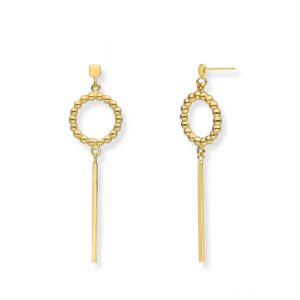 Kolczyki srebrne wiszące z patyczkiem