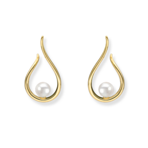 Kolczyki srebrne z perłą naturalną