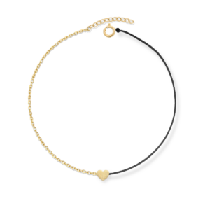 Bransoletka srebrna serce i sznurek