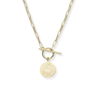 Naszyjnik srebrny spinacze z małym ażurem