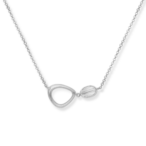 Naszyjnik srebrny Aida Duo - Srebrny Rodowany