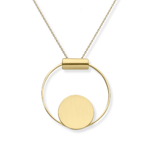 Naszyjnik srebrny koło z blaszką