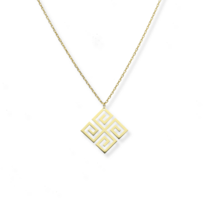 Naszyjnik srebrny z ażurowym kwadratem