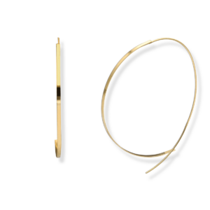 Kolczyki srebrne koła Oval