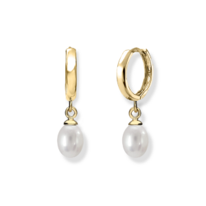 Kolczyki srebrne z perłą naturalną