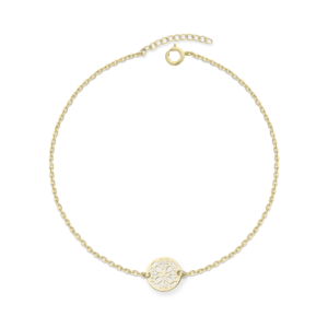 Bransoletka srebrna z ażurowym kołem