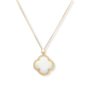 Kolia srebrna Karo z elementem ozdobnym