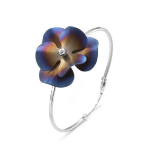 Bransoletka srebrna z Tytanem Lady - Srebrny Rodowany