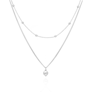 Naszyjnik srebrny z Kuleczkami - Srebrny Rodowany