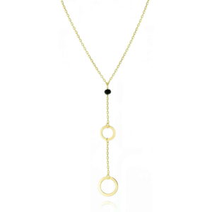 Naszyjnik srebrny koła z kamieniami Ayla