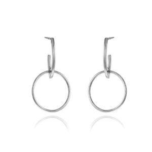 Kolczyki srebrne koła V