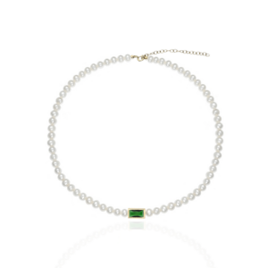 Naszyjnik srebrny kolia z pereł naturalnych