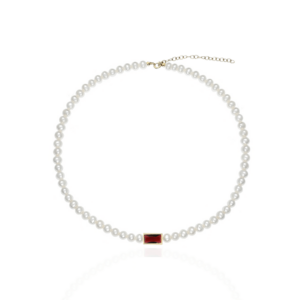 Naszyjnik srebrny kolia z pereł naturalnych