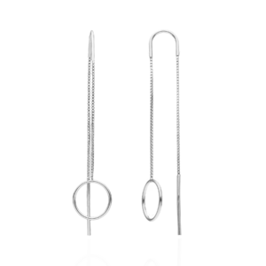 Kolczyki srebrne przekładane Lilia