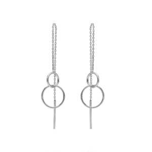 Kolczyki srebrne przekładane Maya