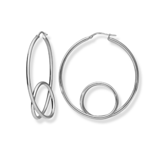 Kolczyki srebrne koła Expo