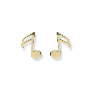 Kolczyki srebrne pozłacane Nutki