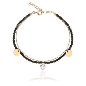 Bransoletka srebrna z kamieniami i cyrkonią