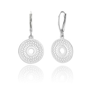 Kolczyki srebrne z dużym ażurem