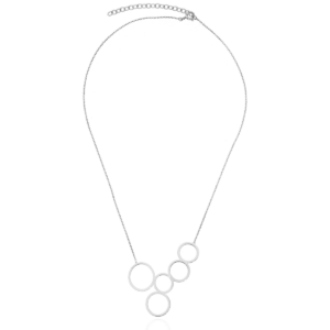 Naszyjnik srebrny kolia kółka