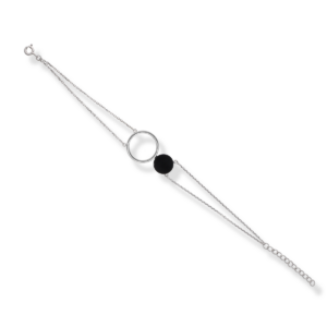 Bransoletka srebrna z Onyksem