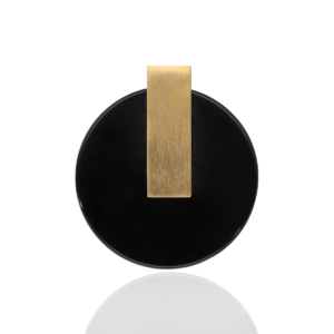 Wisiorek srebrny onyks z blaszką satynowaną