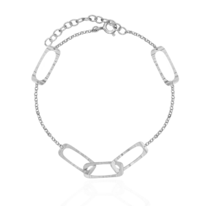 Bransoletka srebrna z dużymi ogniwkami