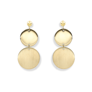 Kolczyki srebrne Koła - Srebrny Pozłacany 24-karaty