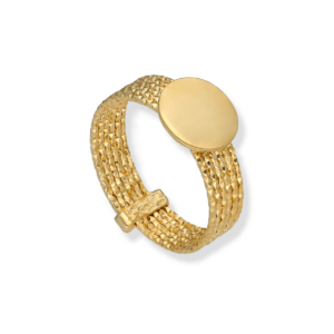 Pierścionek srebrny z blaszką