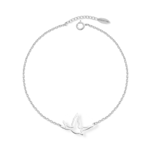 Bransoletka srebrna Jaskółka - Srebrny Rodowany