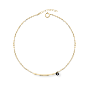 Bransoletka srebrna z blaszką i cyrkonią