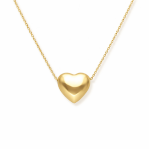 Naszyjnik srebrny z Sercem Hearts - Srebrny Pozłacany 24-karaty