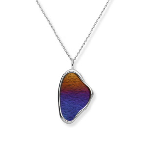 Naszyjnik srebrny tytanowa tekstura