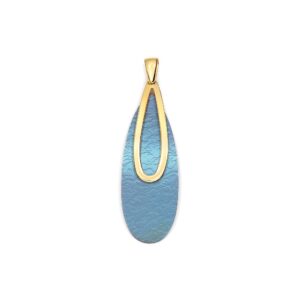 Wisiorek srebrny z tytanem Sofia - Srebrny Pozłacany 24-karaty