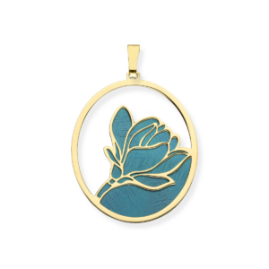 Wisiorek srebrny tytanowy Oval jeans