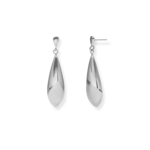 Kolczyki srebrne Krople Wiszący Sopel - Srebrny Rodowany